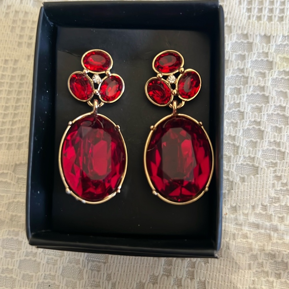 Wine red earrings